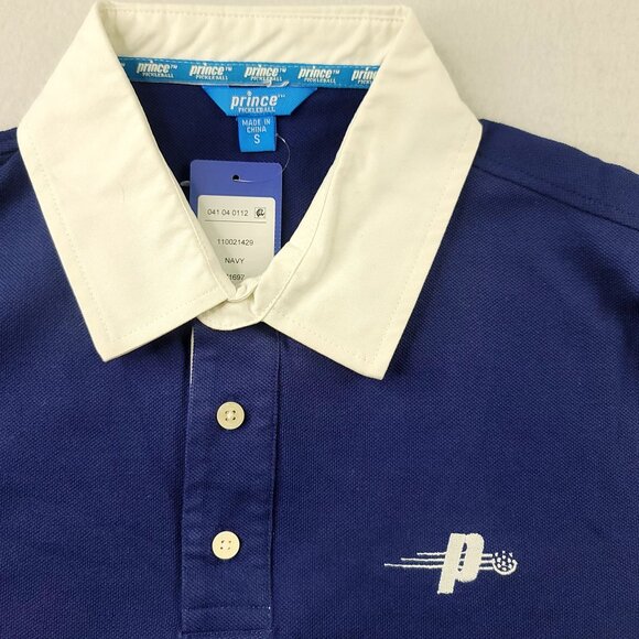 Prince Pickleball Mens Size Small Short Sleeve Collared Polo Shirt Blue - Picture 3 of 10